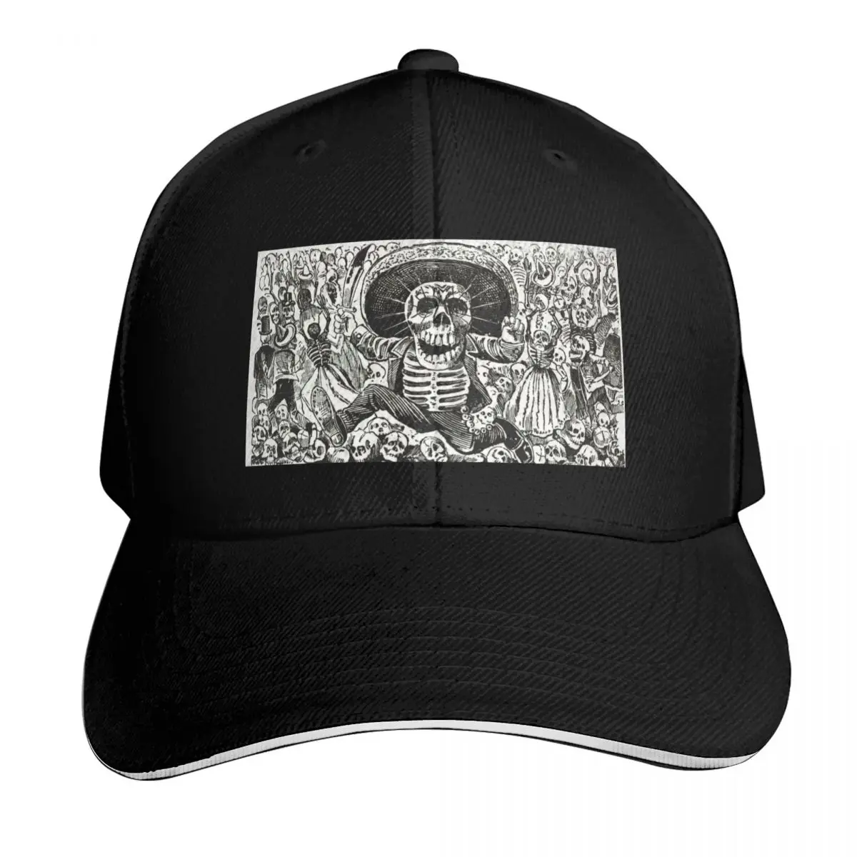 Calaveras Oaxaquena by Jose Guadalupe Posada Baseball Cap Strapback Dad Hat Six Panel Structured Crown Sun Protection UPF 50+