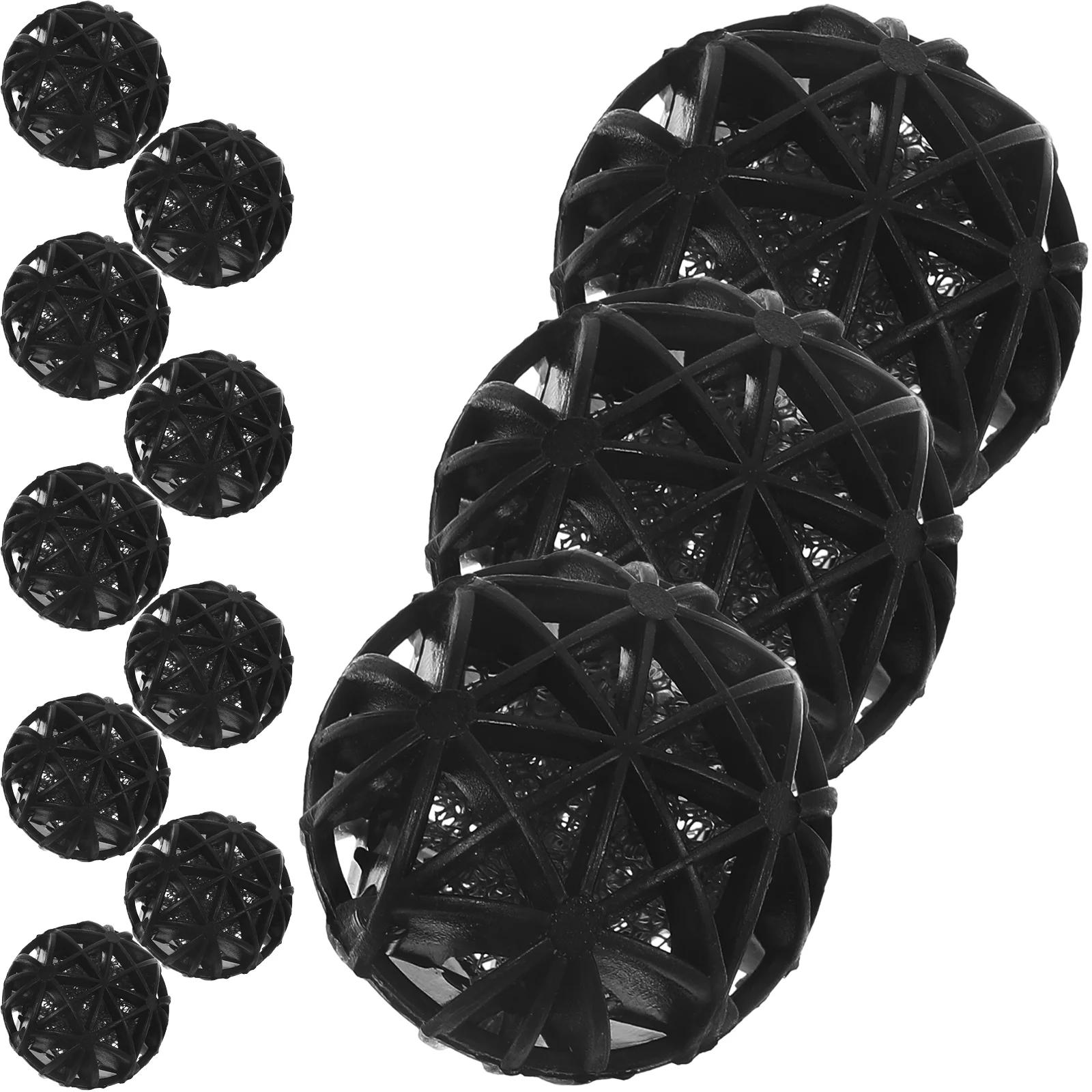 

200Pcs 26mm Aquarium Fish Tank Filter Bio Balls Bio-Balls for Filtration Cleaning (26mm Black) bio balls aquarium