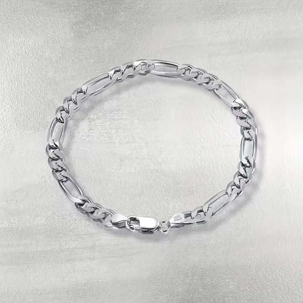 

Очаровательные браслеты из стерлингового серебра 925 пробы для женщин, простая тонкая цепочка 4 мм, модные свадебные подарки, рождественские подарки, ювелирные изделия