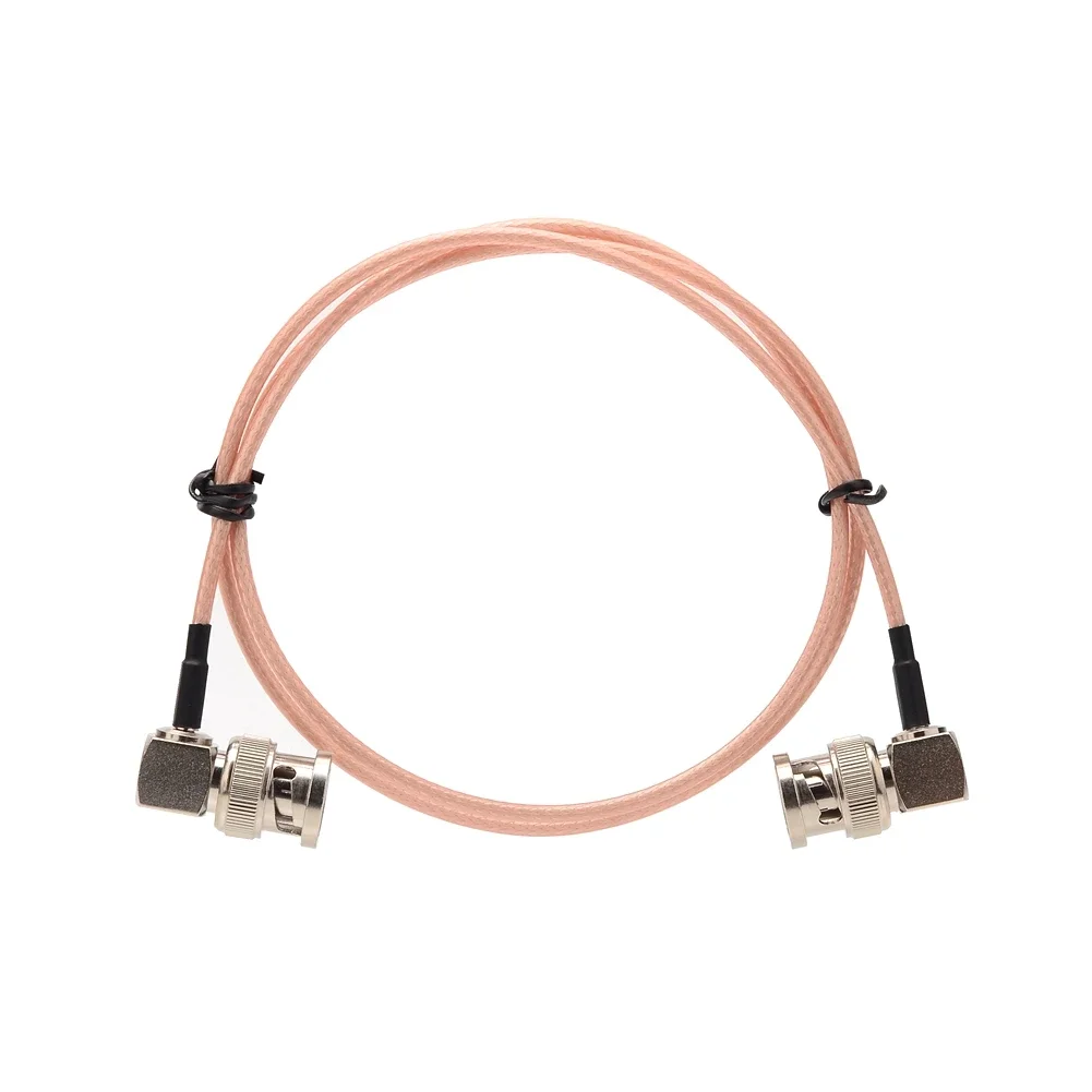 Kabel 6G 3G HD-SDI 4K HD SDI BNC męski do BNC męskiego do przesyłania obrazu z monitora lub kamery, kabel wideo koncentryczny 4K 30P z kątowym złączem 90 stopni. — zdjęcie produktu 6