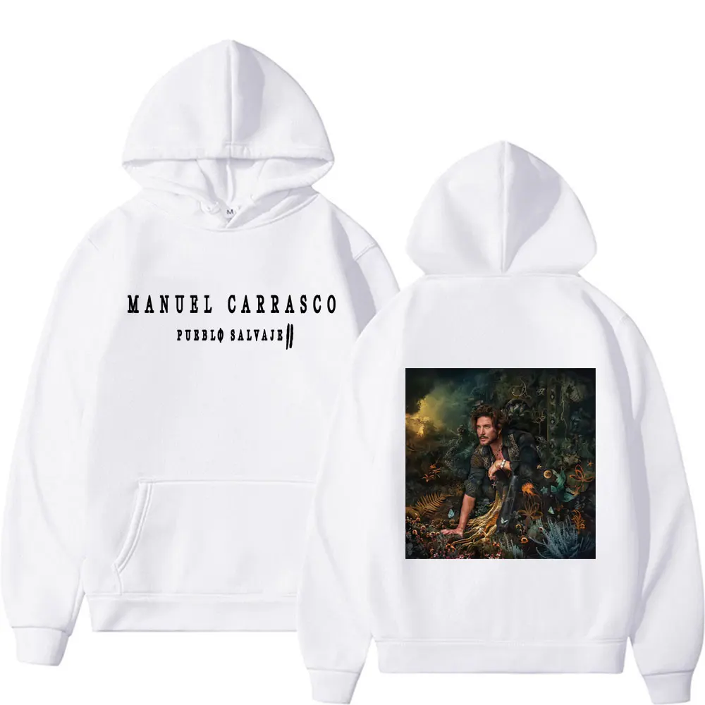 مغني الراب مانويل كاراسكو بويبلو سلفاجي جولة الجرافيك كم طويل هوديي الرجال النساء المتضخم موضة خمر مقنعين البلوز القمم #1