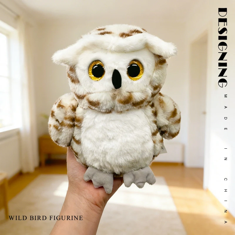 1Pc 20cm Simulation Owls & Tawny Owl Plush Toy Lovely Wild Animals Bird Plush Dolls Stuffed Soft for Birthday Gift - view 3