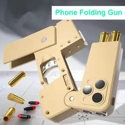 Pistolet pliant à balles molles pour iPhone, jouet d'éjection de coque de téléphone portable, livraison directe, Shopify