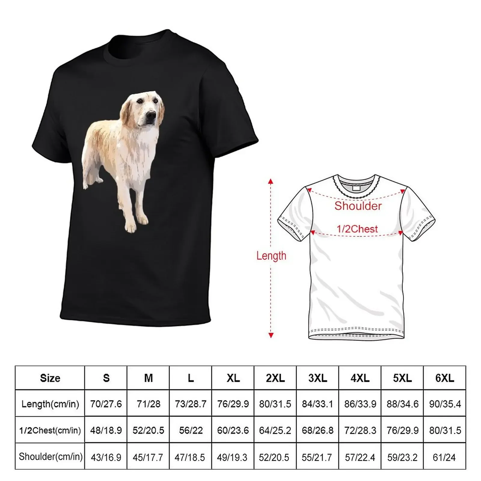 Golden Retriever Standing Beauty T-Shirt sports fans tops mens fashion