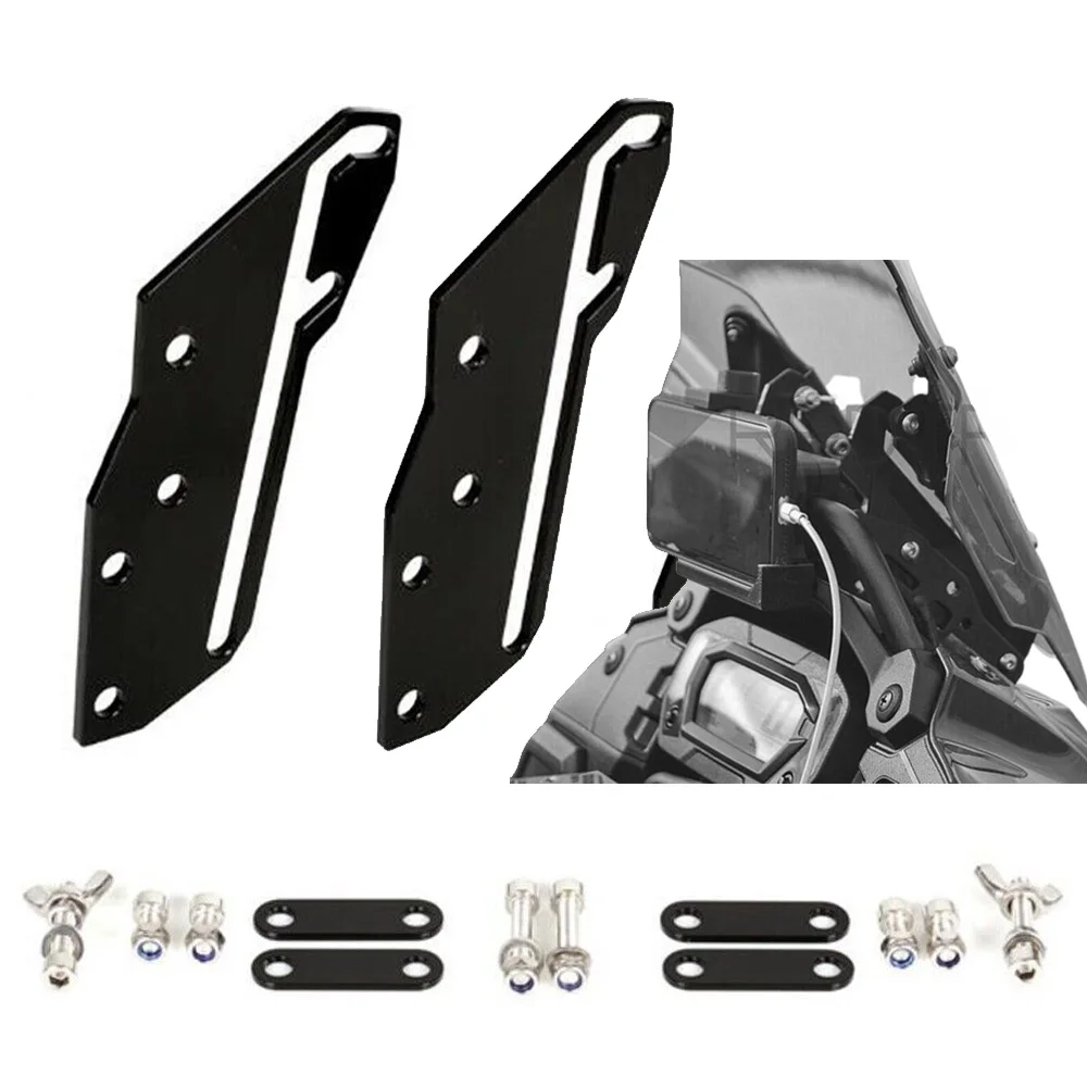 Accesorios de soporte de cabezal CNC, soporte de parabrisas ajustable, Kit elevador de parabrisas para Kawasaki KLR650 2022 2023 KLR 650