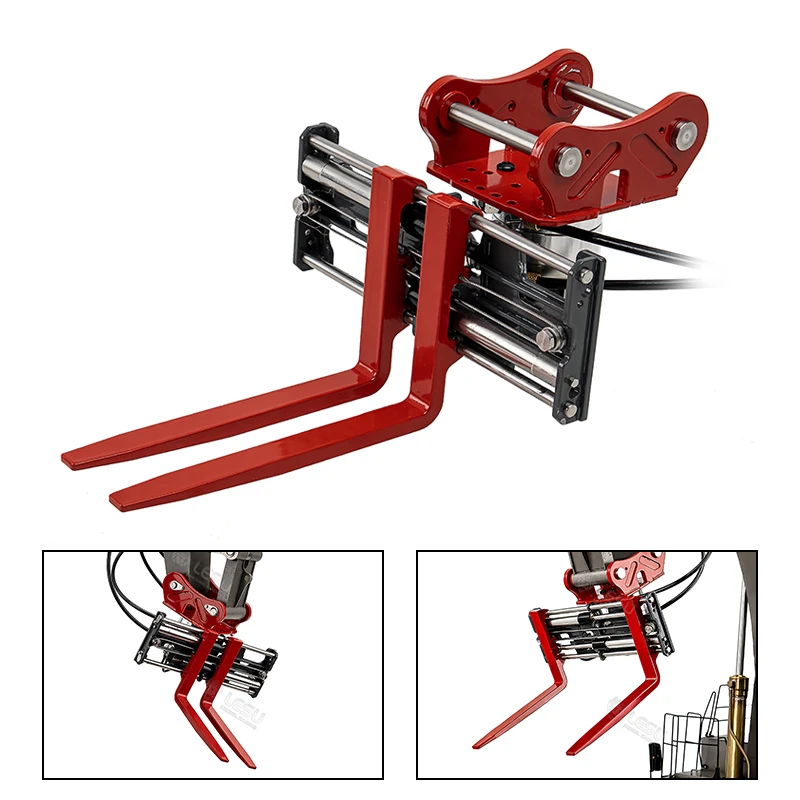 

270° Rotatable Metal Hydraulic Fork for LESU 1/14 RC Excavator LR960 ZX490 LR945 SK500 ET30H ET26L ET36L AC360 ET35 374F Digger