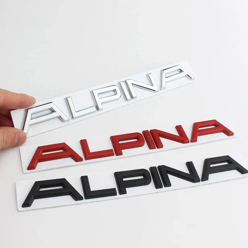 3D Metal ALPINA Logo Odznaka bagażnika samochodowego Emblemat Błotnik Boczny Tylny Karoseria Naklejka na tylną klapę Do BMW Alpina B7 B6 D4 D5 Auto Akcesoria