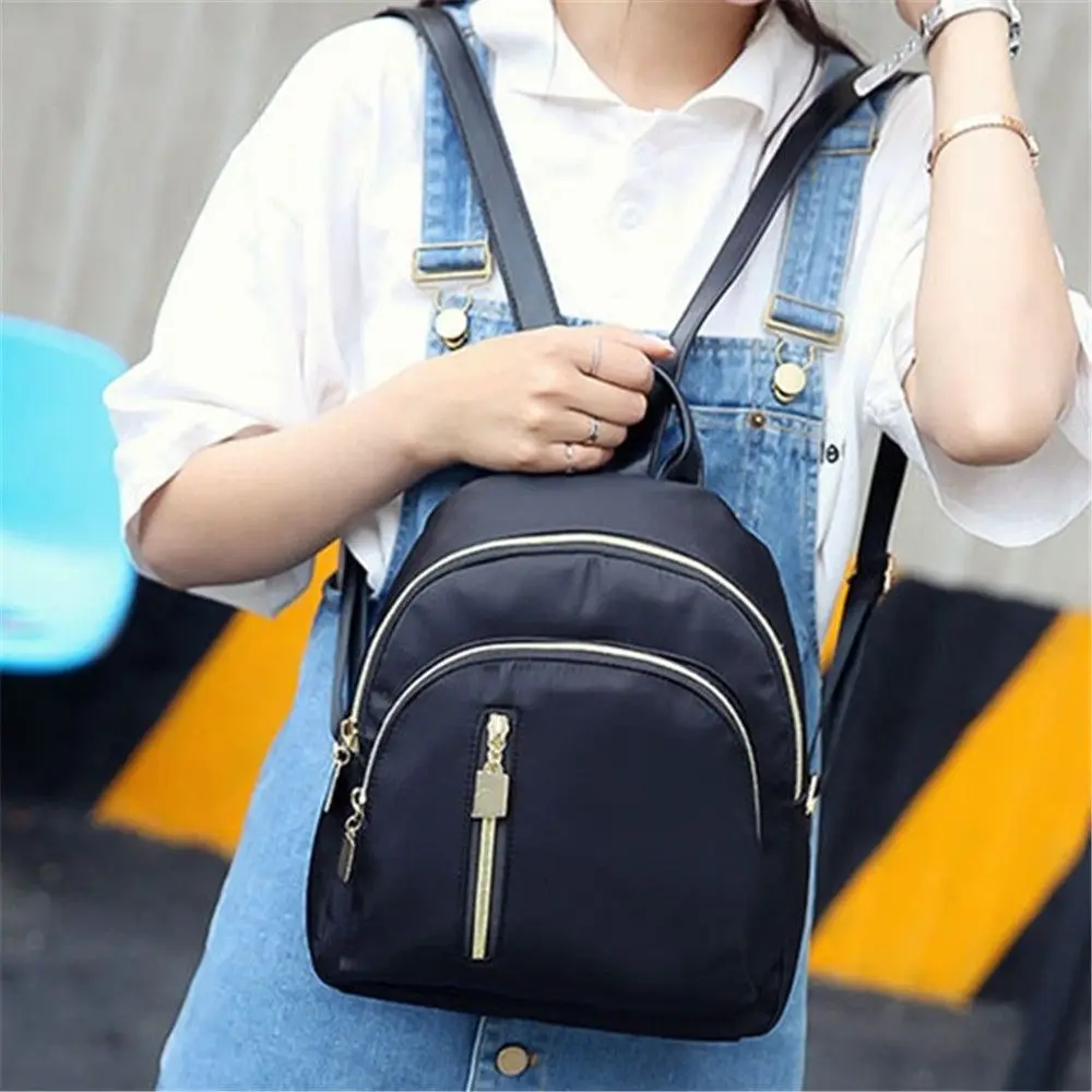 Women\'s Multi-Function fashion Girl Oxford Daypack Travel Cute Mini Backpack Shoulder Bag Black Girl Purse