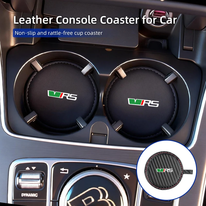 Car Cup Holder Mat Mug Coaster Console Drinks Pad Mute Pad Interior For Skoda VRS Octavia Kamiq Kodiaq Karoq RS Superb Fabia