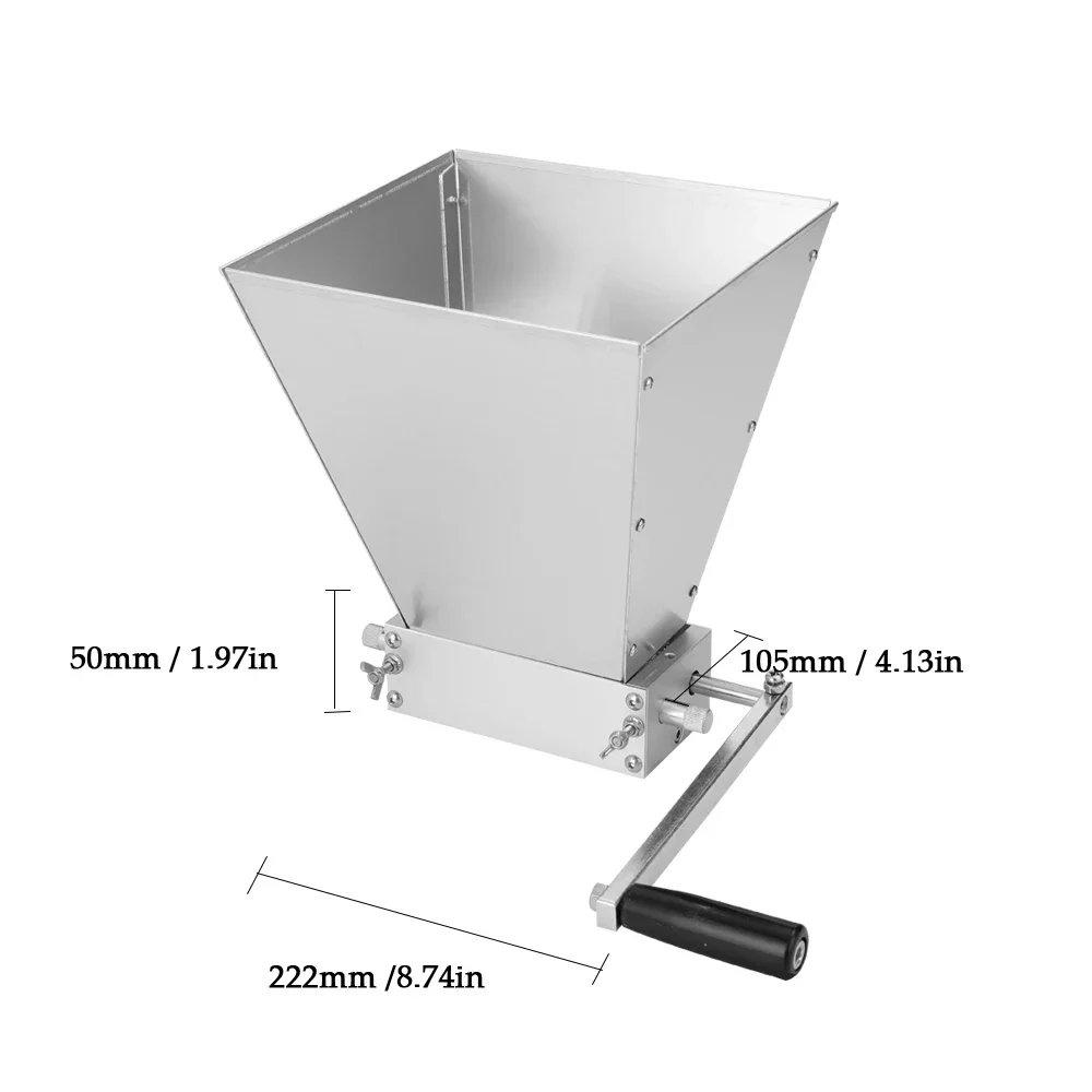 Broyeur d'orge en acier inoxydable pour brassage à domicile, poudre de malt, moulin Mars, outils manuels de brassage de bière à domicile, 2 rouleaux, le plus récent