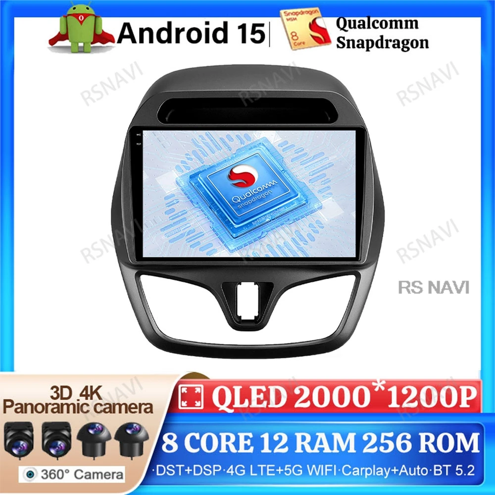 Android 15 Car Radio For CHEVROLET Spark Beat 2015 - 2017 Video Player 2 DIN Wireless Carplay Auto GPS Multimedia BT 4G LTE 2DIN