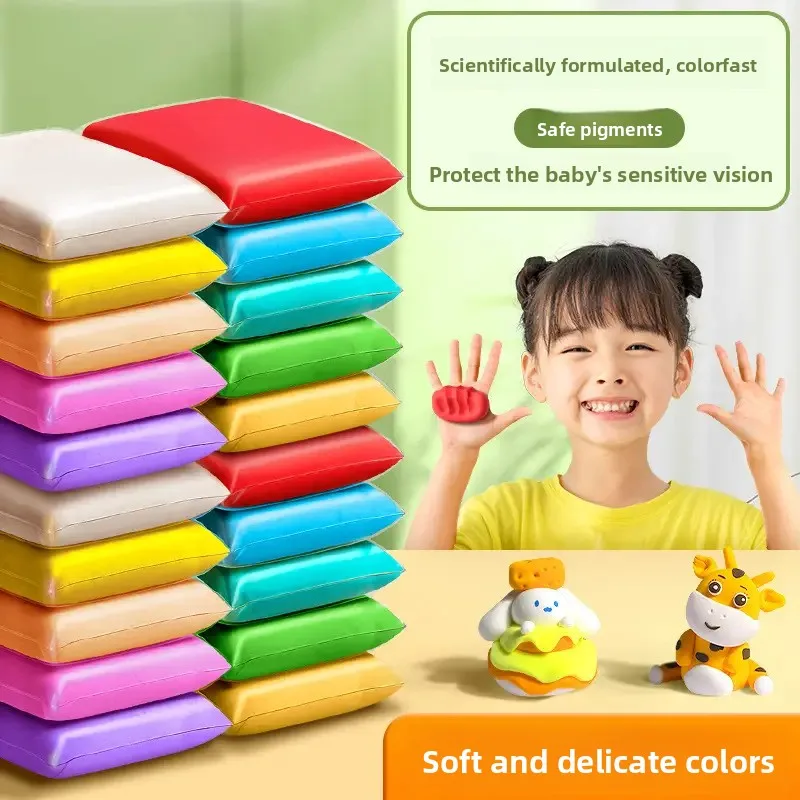 Ultra-light DIY Handmade Clay Toy Set for Children Non-sticky Creative Rubber Dough Art Kit Educational Play Tools