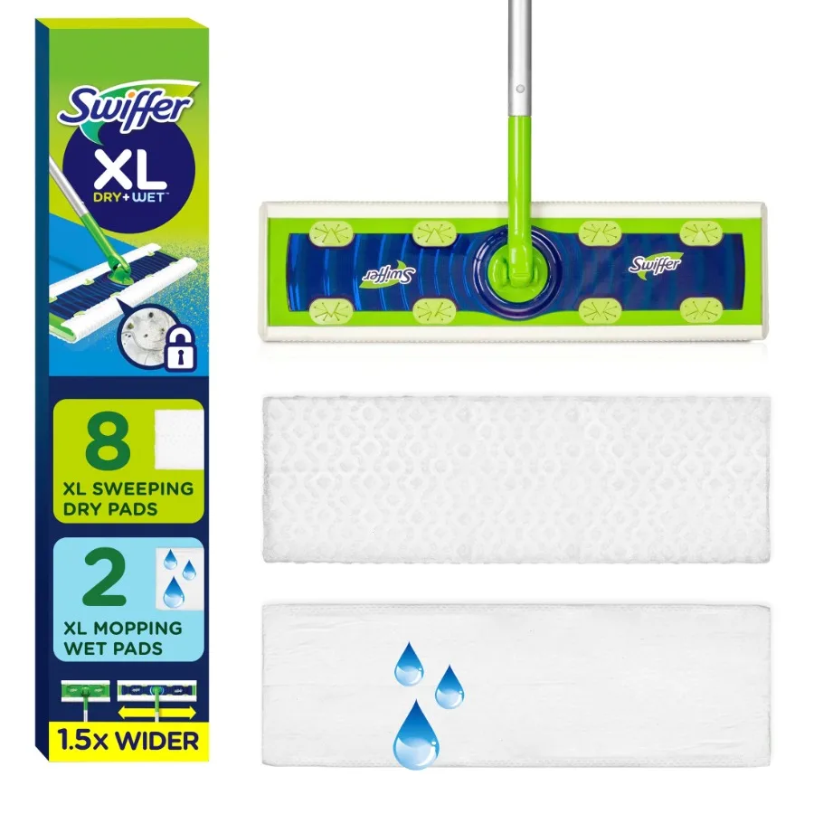 

Sweeper XL Kit with Dry and Wet Refills Unscented 1 Handle + 8 XL Dry pads and 2 XL Wet Pads