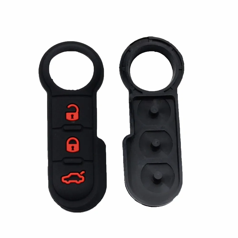 Xinyuexin 3Button Silicone Remote Pad for FIAT 500 Bravo Croma Doblo Ducato Fiorino Linea Panda Grande Punto Scudo Car Accessory