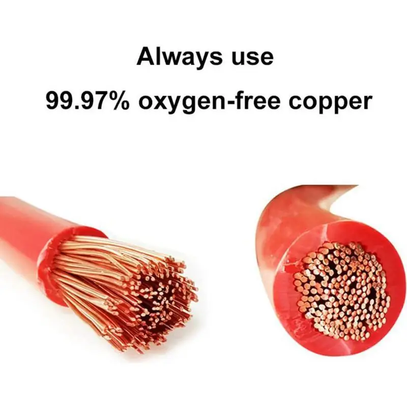 Soft Battery Cable Silicone Wire 5AWG Stranded Tin-plated Copper Wire With M6 M8 M10 Lug For Inverter Car Solar Accessories