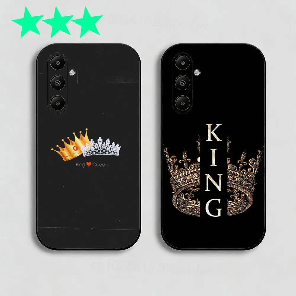 KING Queen Crown Letter Phone Case For Samsung GalaxyA20,21,,40,41,51,71 Ultra Protective Phone Shell