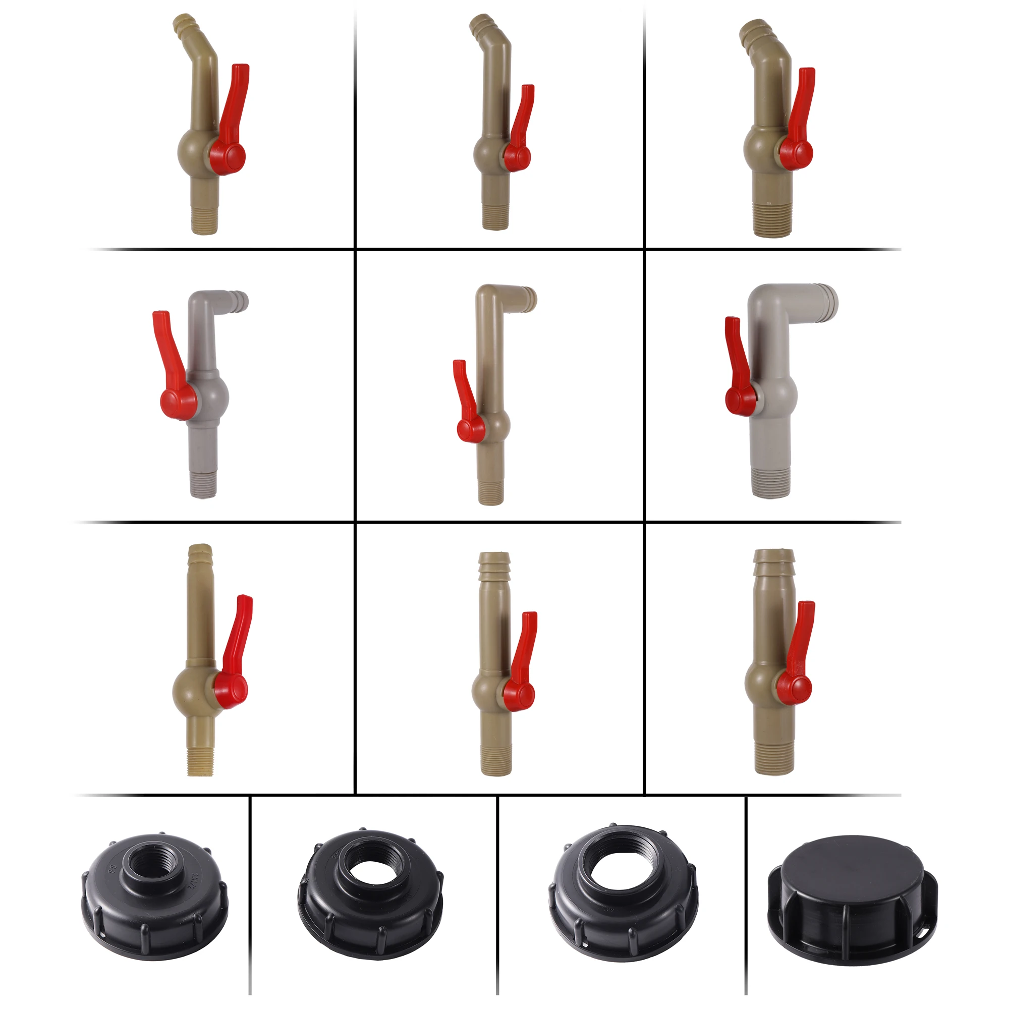 1Pc S60X6 IBC Adapter zbiornika Wąż ogrodowy Kran Wydłużenie Złącze Zawór Przełącznik Węża Plastikowy Kran Adapter Węża Złącza 1/2\