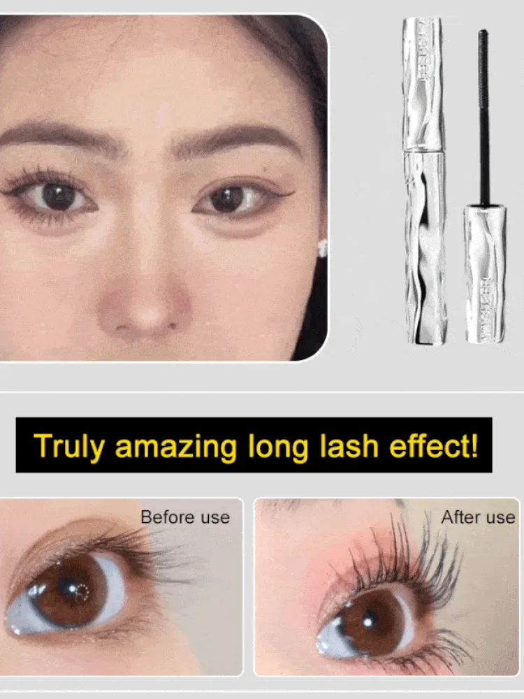 Rímel enraizado de definição de longa duração, fibra de volume, mianshizhi, primer para cílios, à prova d'água, ondulação, sem manchas, maquiagem para os olhos