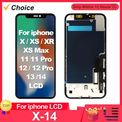 AAA+ OLED For iPhone X XR XS MAX LCD Display Touch Digitizer For 11 Pro MAX 12 Pro Display 13 13 Pro Max 14 14 PLUS 15 LCD Parts