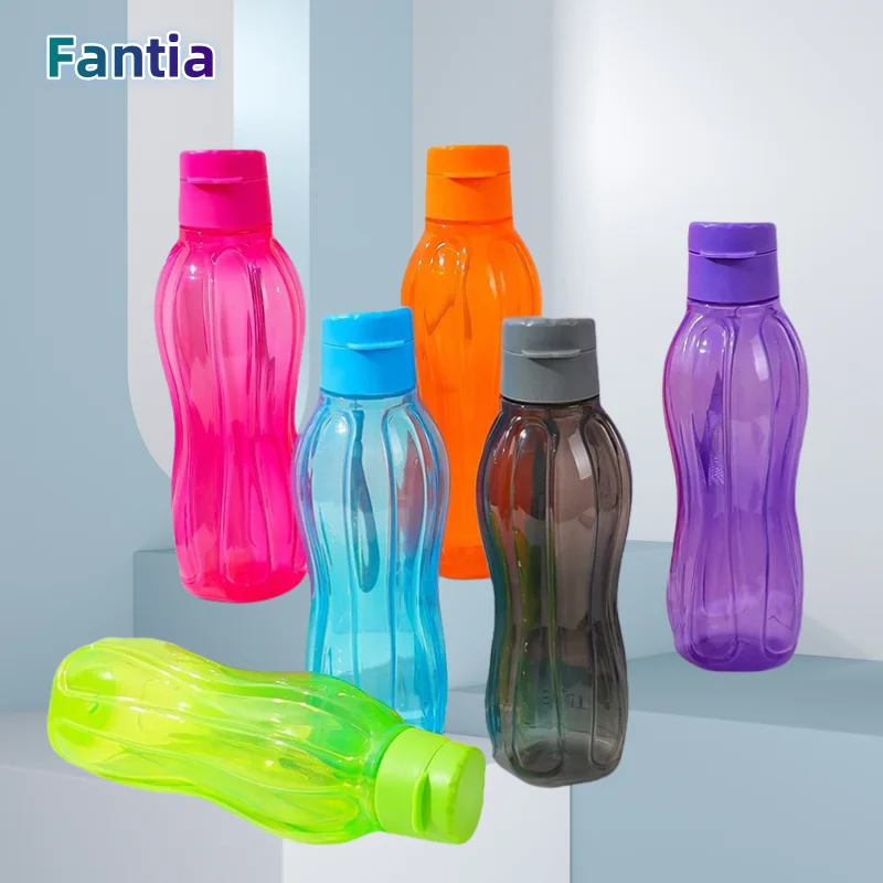 Multi Color Water Bottle Water Bottle Portable Outdoor Sports Water Cup Large Capacity Solid Color Space Cup Plastic Drinkware