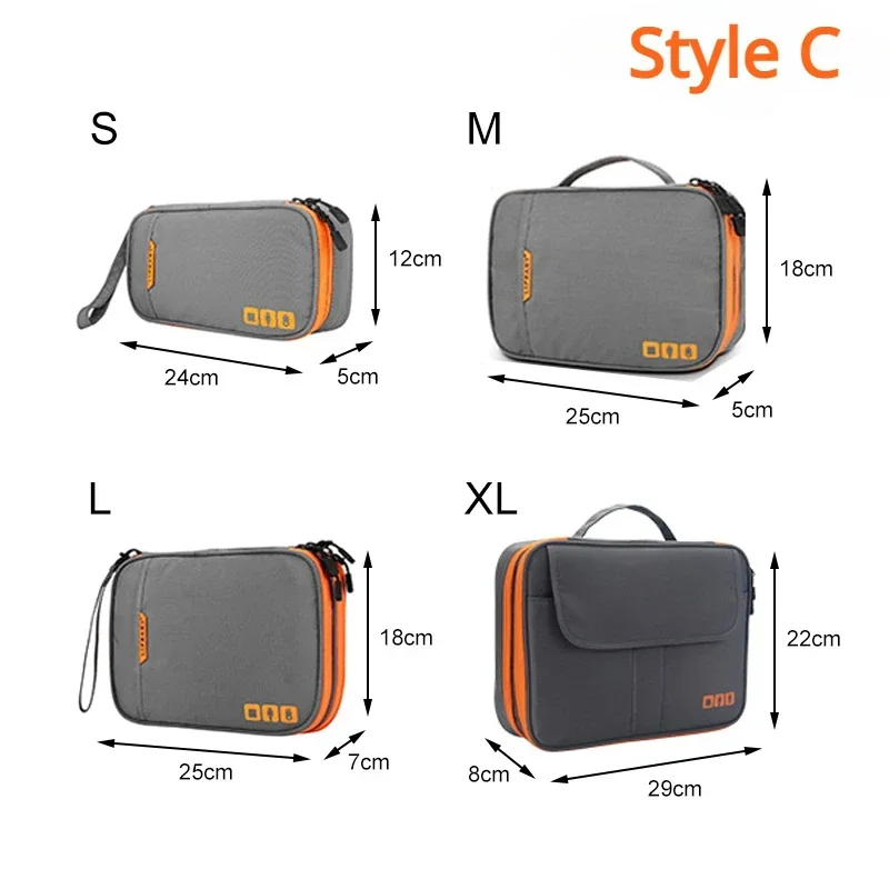 Large Capacity Travel USB Gadget Cable Bag Headphone Storage Box Data Cable Storage Bag Hard Disk Charger Power Bank Organizer