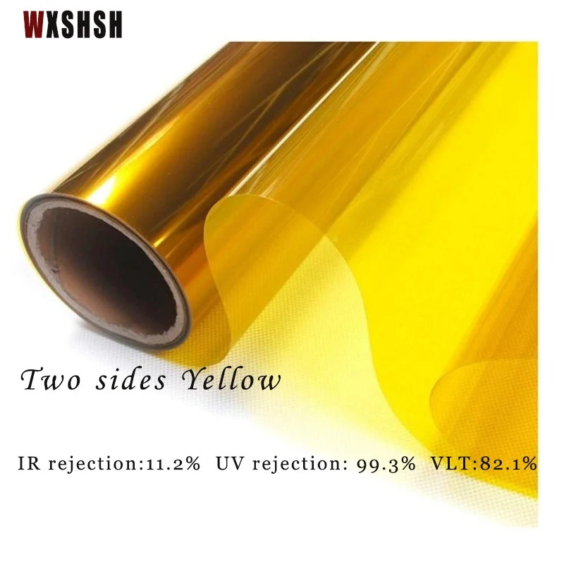 Semitransparent Glass Film Insect-proof Moth-proof safe explosion-proof UV-Prevention Easily Remove Drop-Shipping Foil Yellow