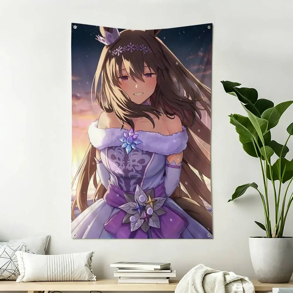 Umamusume-P-D A-Admire Vega Home Decor Wall Hanging Vertical Flags Indoor Outdoor