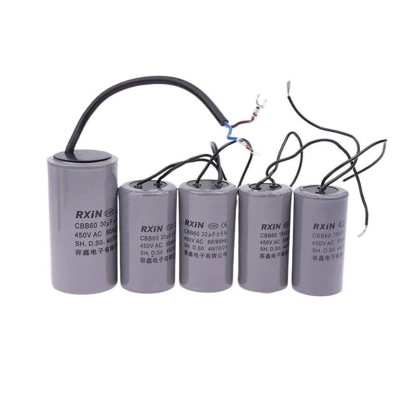 1PC Motor Blower Air Compressor Replacement Part CBB60 Operating Capacitor 3-30uF 450V AC 2-Wire 50/60Hz Cylinder