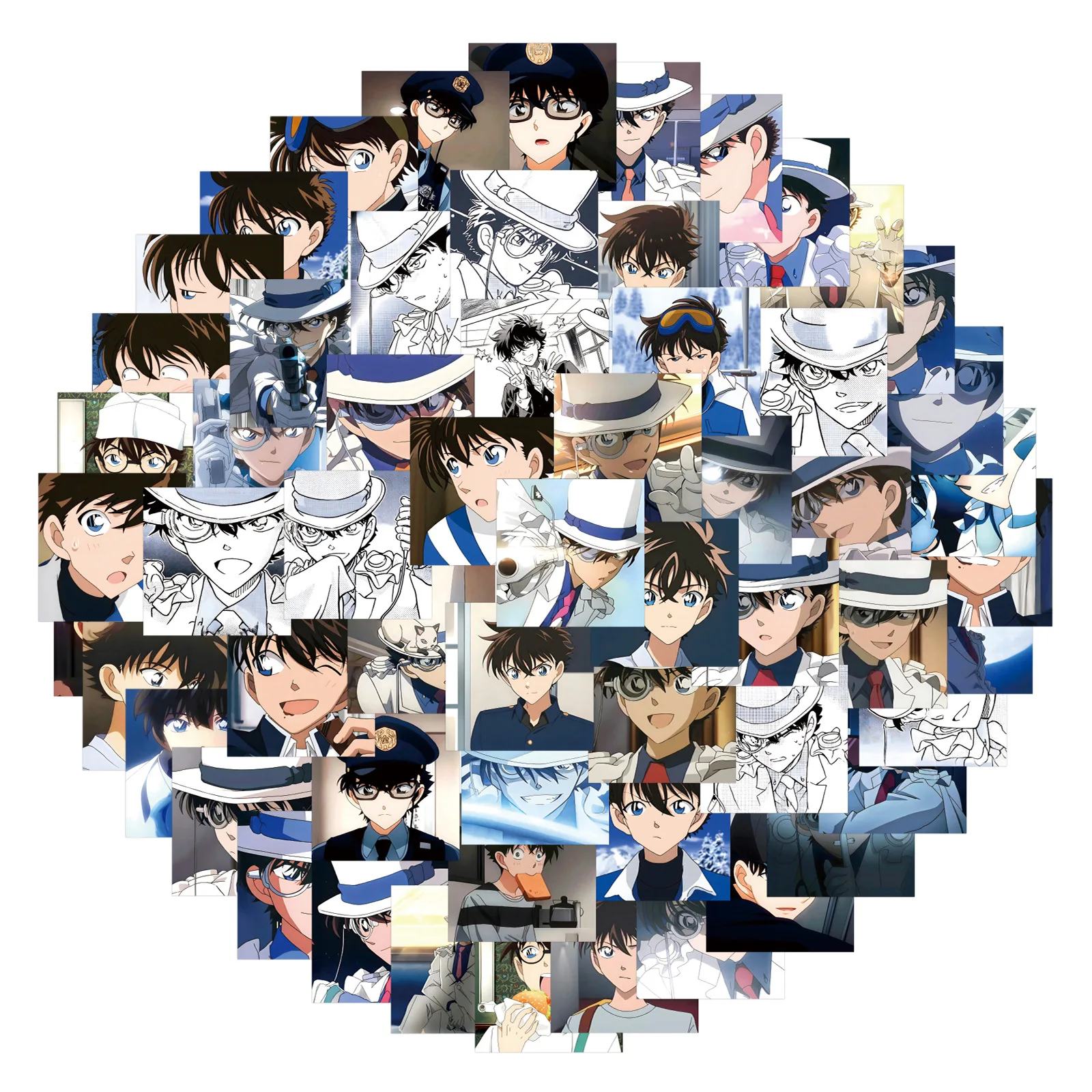 40/80PCS Cartoon Kuroba Kaito Stickers Anime Detective Conan Funny Decals DIY Notebook Phone Skateboard Fridge Bike Toy Graffiti