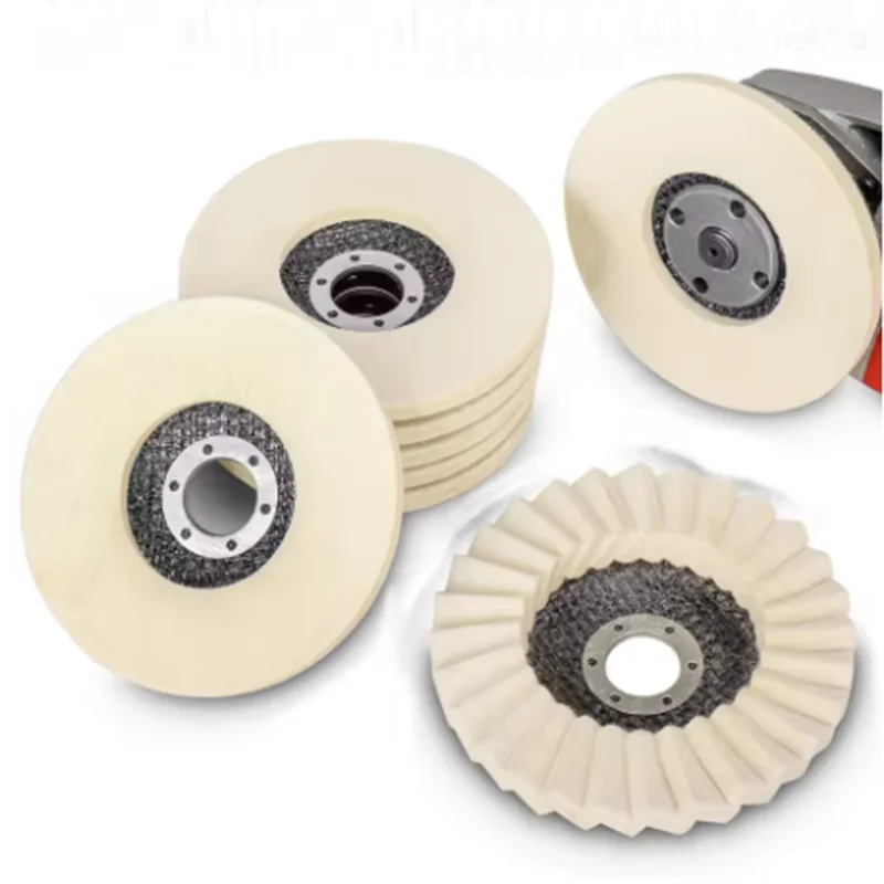 3/4/4.5/5Inch Wool Polishing Wheel Wool Felt Pad Grinder Accessories Grinding Disc for Metal Glass Ceramic Polishing 1 Pcs
