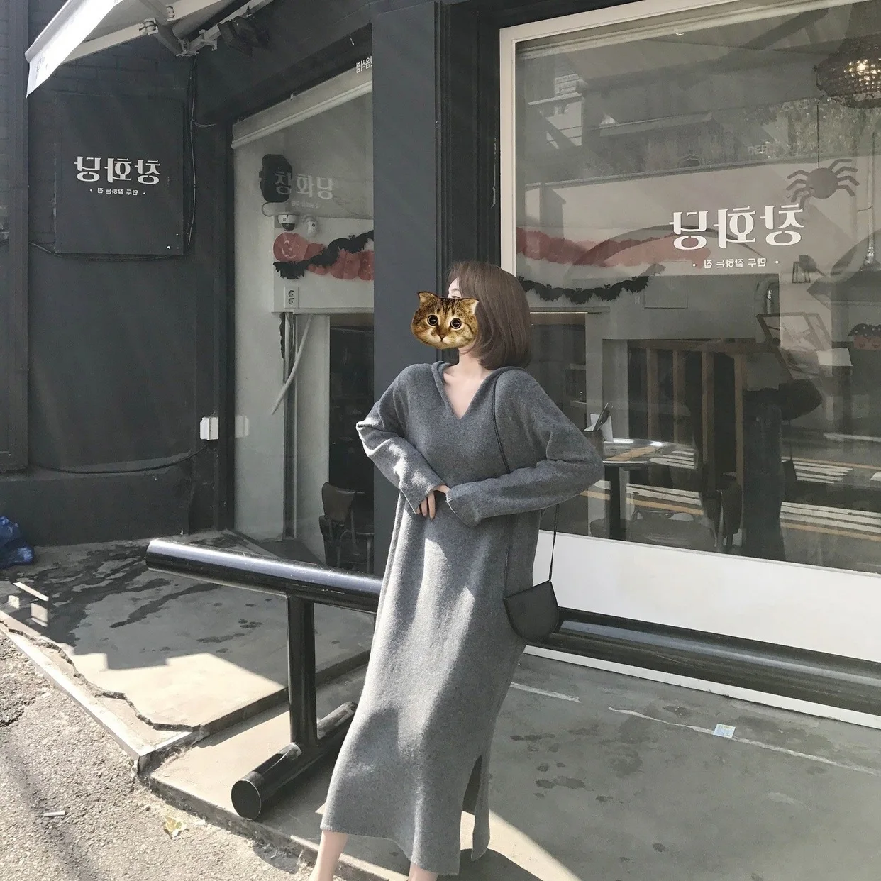 Vestido suéter elegante para mujer, jersey de lana merina 100 con capucha y cuello en V, ropa de punto para otoño e invierno, falda larga recta, vestido largo informal