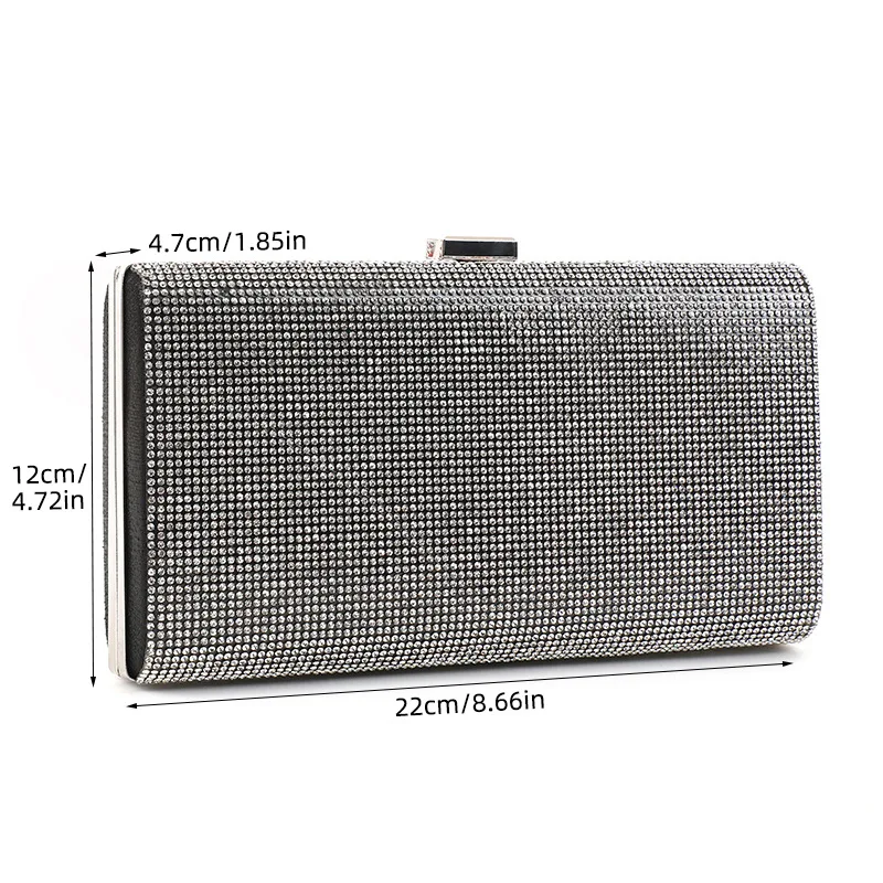 Women Evening Clutch Handbag Diamond Sequin Crystal Day Clutches Wedding Purse Party Banquet Box Chain Shoulder Messebger Bags