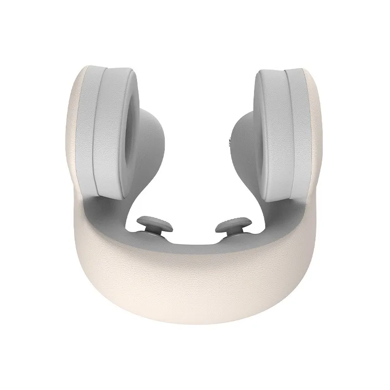 3D Support Neck Pillow with Heat & Vibration Massage, ANC Music Noise Cancelling, Artificial Leather Comfort for Travel Sleeping view 4