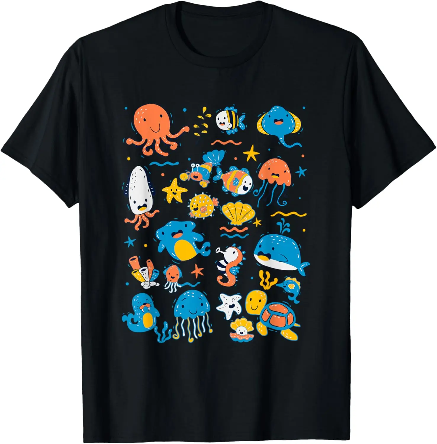 

Cute Sea Animals Kids Children Ocean Creatures Clownfish T-Shirt