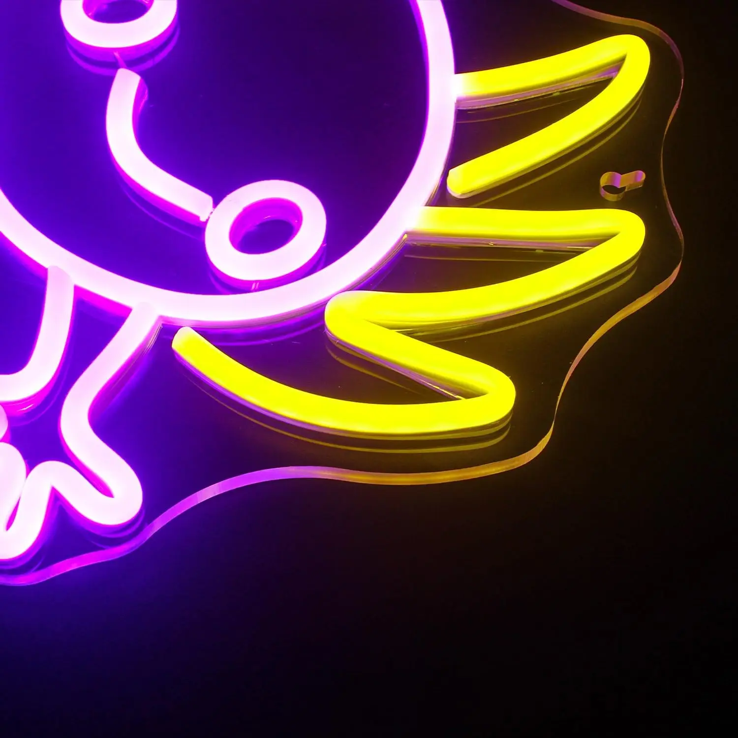 ウーパールーパー ネオンサイン、アニメネオンサイン 壁飾り 男の隠れ家飾り アニメ かわいい LED装飾 USB電源 LEDネオンサイン ホームウォール用