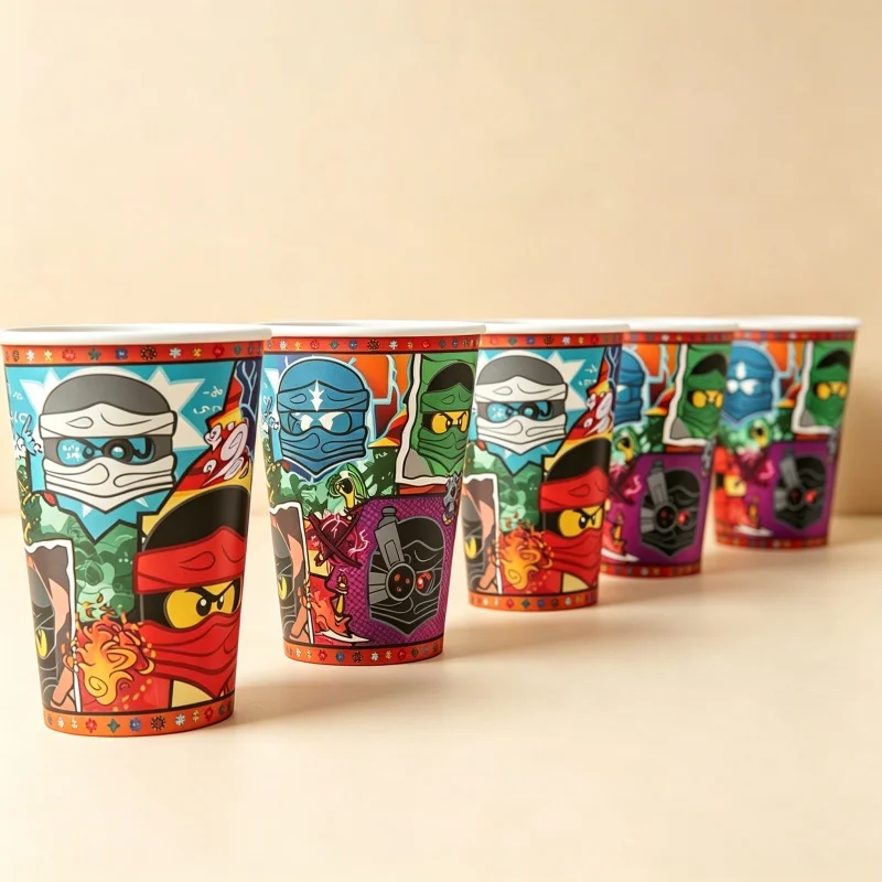 Cartoon Pattern Birthday Themed Party Supplies Balloons Cake Topper Table Decor Indoor Outdoor Ninja Celebration Decorations view 5