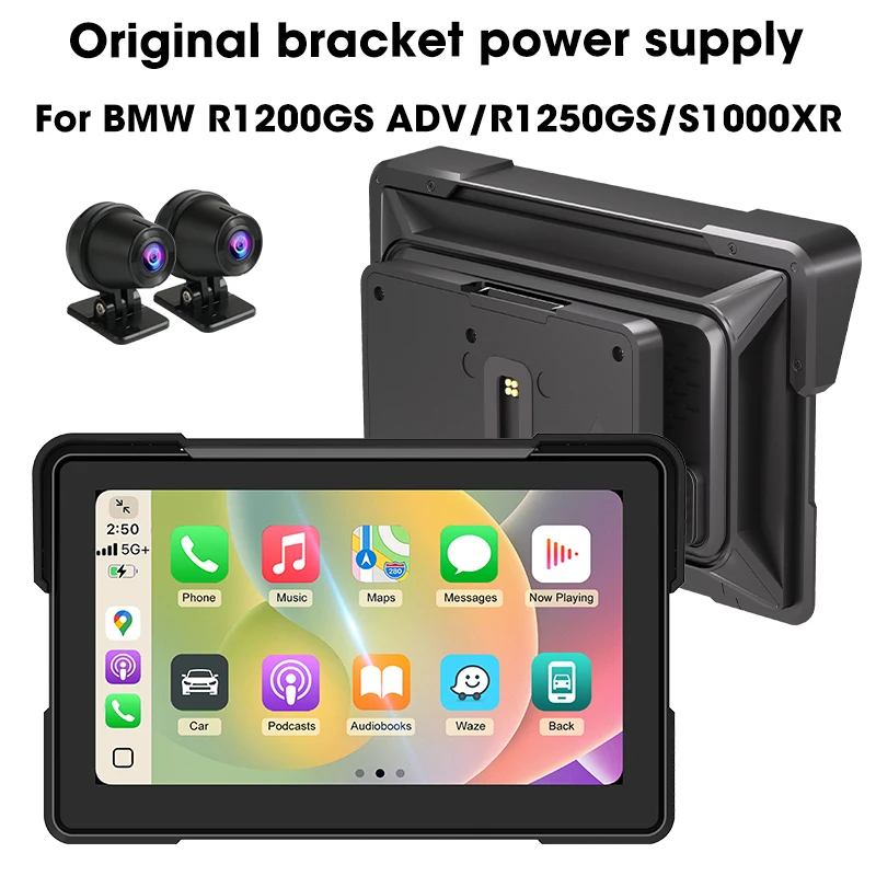 Jansite 7 inch Voor BMW Motorfiets Carplay GPS Navigatie Draadloze Android Auto Dual BT Voor BMW R1200GS ADV/R1250GS ADV/S1000XR - afbeelding 1