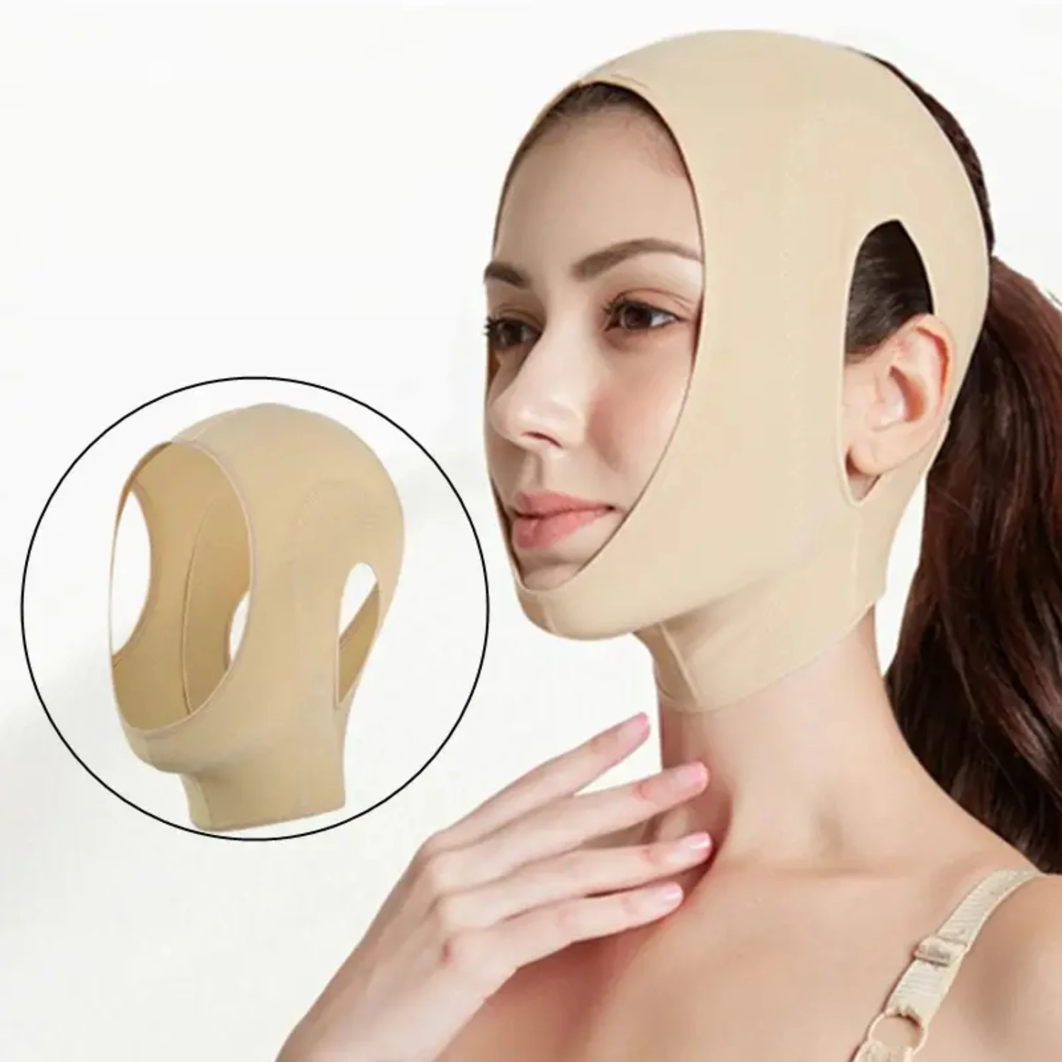Schoonheidsverzorgingstool: Anti Rimpel Verfraaiing V-vorm Gezicht Afslanken Bandage Lift Up Riem Kin Wang Shaper Masker Nek Dun Gezicht Stra