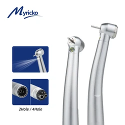 Myricko High Standard New Type Dental rotation LED Torque Push Button Air Turbine Handpiece 4 Hole Fiber Optic Dental Oral Care