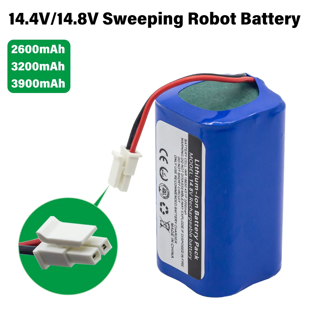 4S1P 14.4V/14.8V 3900mAh Li-Ion battery for Polaris PVCR 3200 IQ Home Aqua Bagotte BG800 KyvolE31  Coredy R750 Vacuum Cleaner