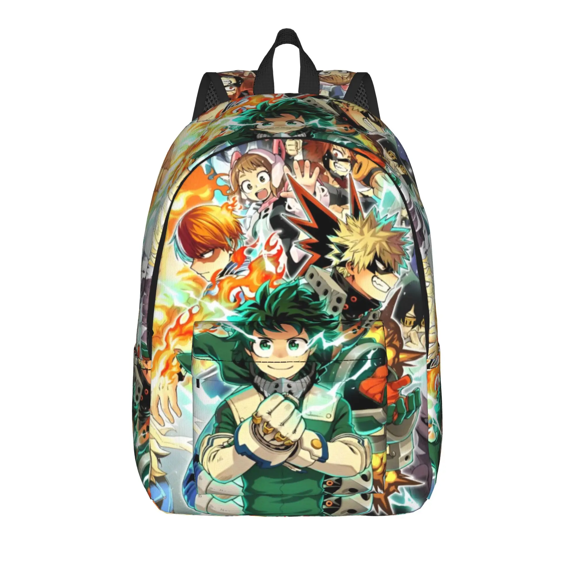 

Academy Anime Backpack for Men Women Casual Student Work Daypack Izuku Midoriya Laptop Computer Shoulder Bag Gift