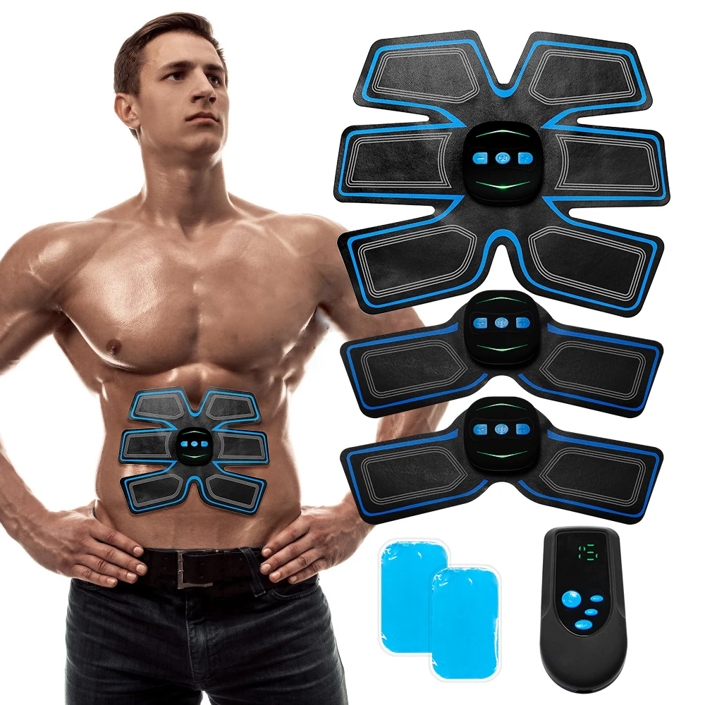

Remote Controller EMS Muscle Stimulator 6 Modes Electric Fitness Abdominal Training Weight Loss Stickers Body Slimming Massager