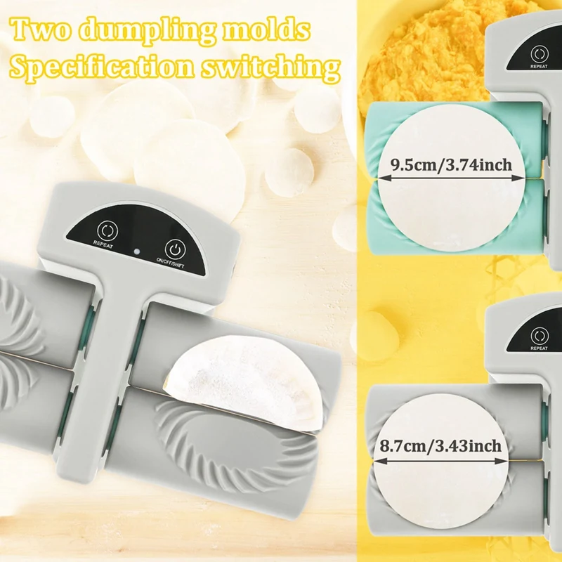 Automatic Dumpling Mold Double Head Electric Dumplings Machine Home Pressing Dumpling Ravioli Skin Maker For Kitchen