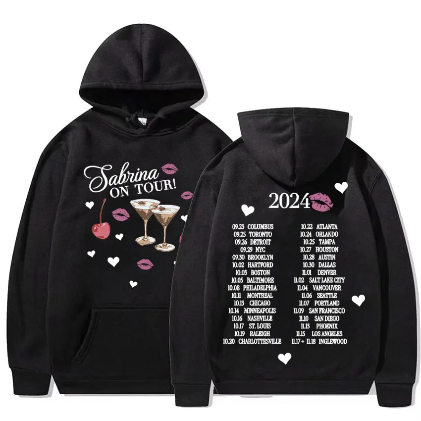 Sabrina Espresso Tour Hoodie Short N Sweet 2024 Please Please Print Hoodies Men Women Casual Fashion Aesthetic Street Sweatshirt