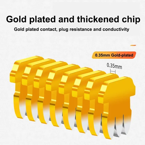 Imagen 2 del producto SAMZHE-conector Modular Cat6 RJ45 8P8C para Cable Ethernet, chapado en oro, 1gbps CAT 6 Gigabit, conectores de crimpado Ethernet a granel