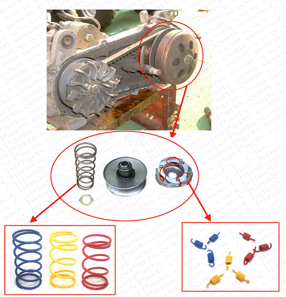 Racing Performance  GY6 125CC 150CC 1000N 1500N 2000N  Clutch Torque Spring for 152QMI 157QMJ Scooter Moped ATV