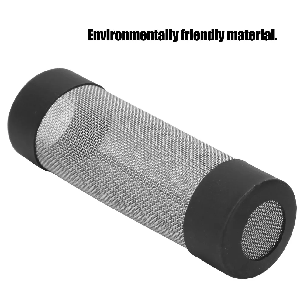 Stainless Steel Aquarium Filter Cover Inflow Guard Metal Mesh Fish Intake Strainer Internal Diameter 18mm Mesh Net