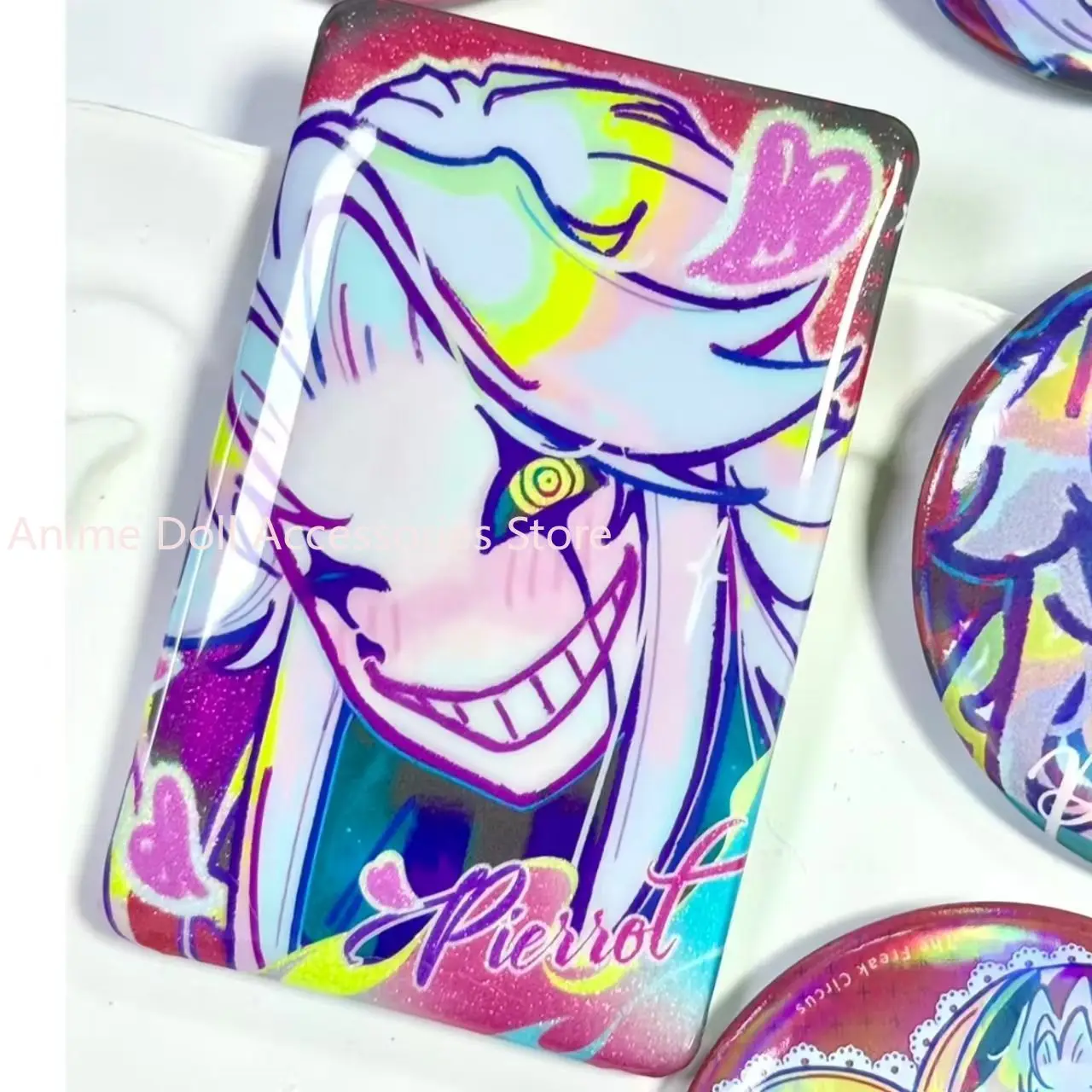 Anime Brooch The Freak Circus Pierrot Tinplate Badge Cartoon Pins DIY Decoration Backpack Clothes Accessories