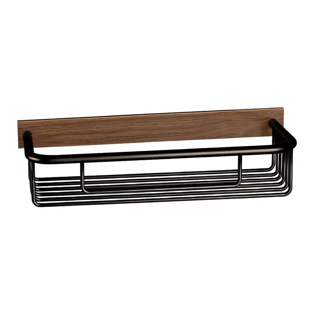 Hanging Storage Basket Medieval Style for Bathroom Kitchen No Drill Installation Ventilated Two Tier Organizer Aluminum