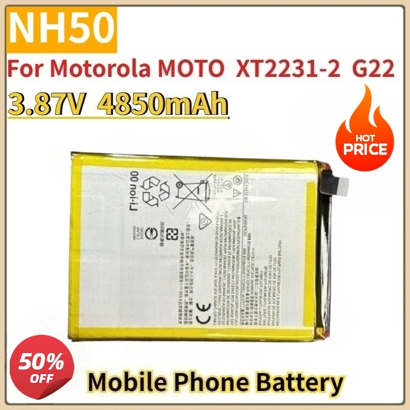 New NH50 5000mAh Replacement Mobile Phone Battery For Motorola MOTO  XT2231-2  G22